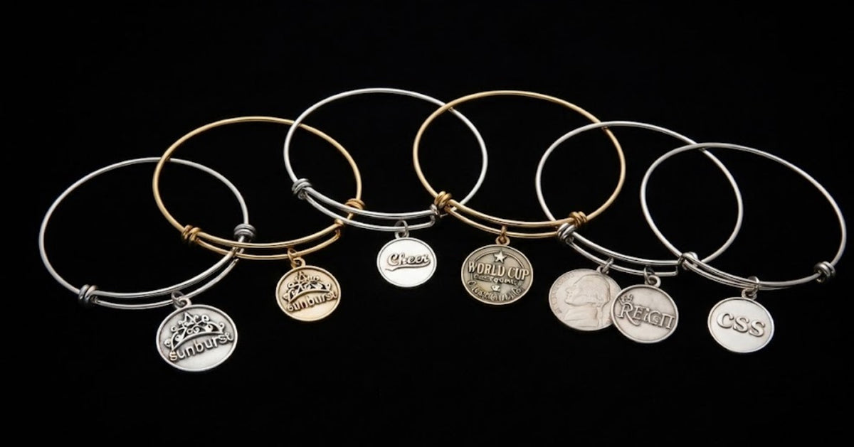 Custom Team Charm Bangles – Expandable Spirit Jewelry
