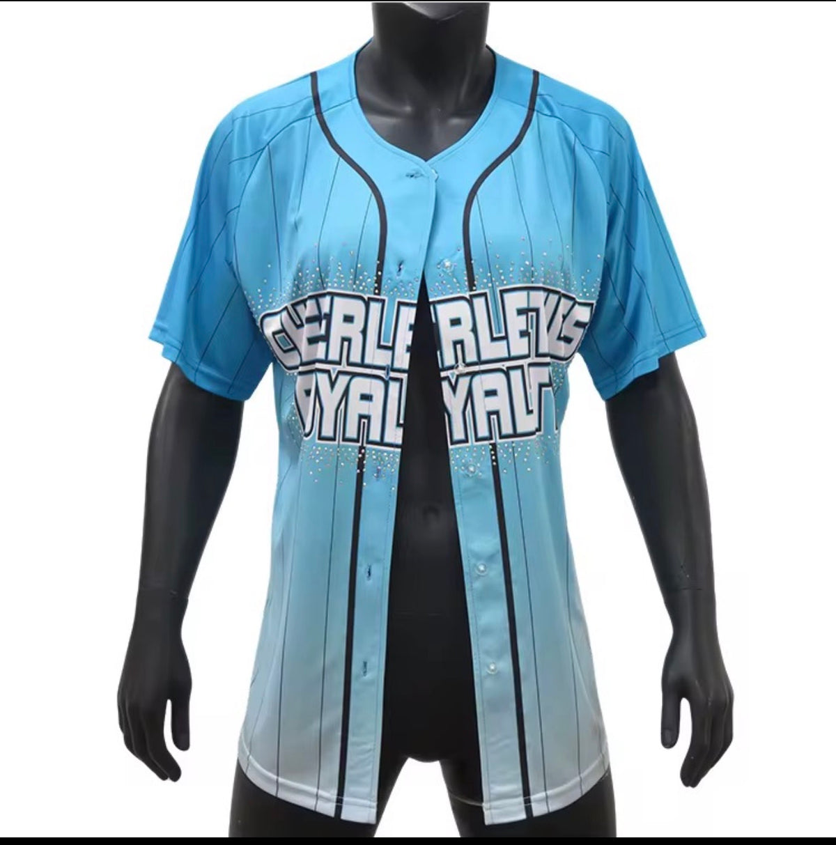 Custom Logo Pro-Style Athletic Jersey with Crystal Accents