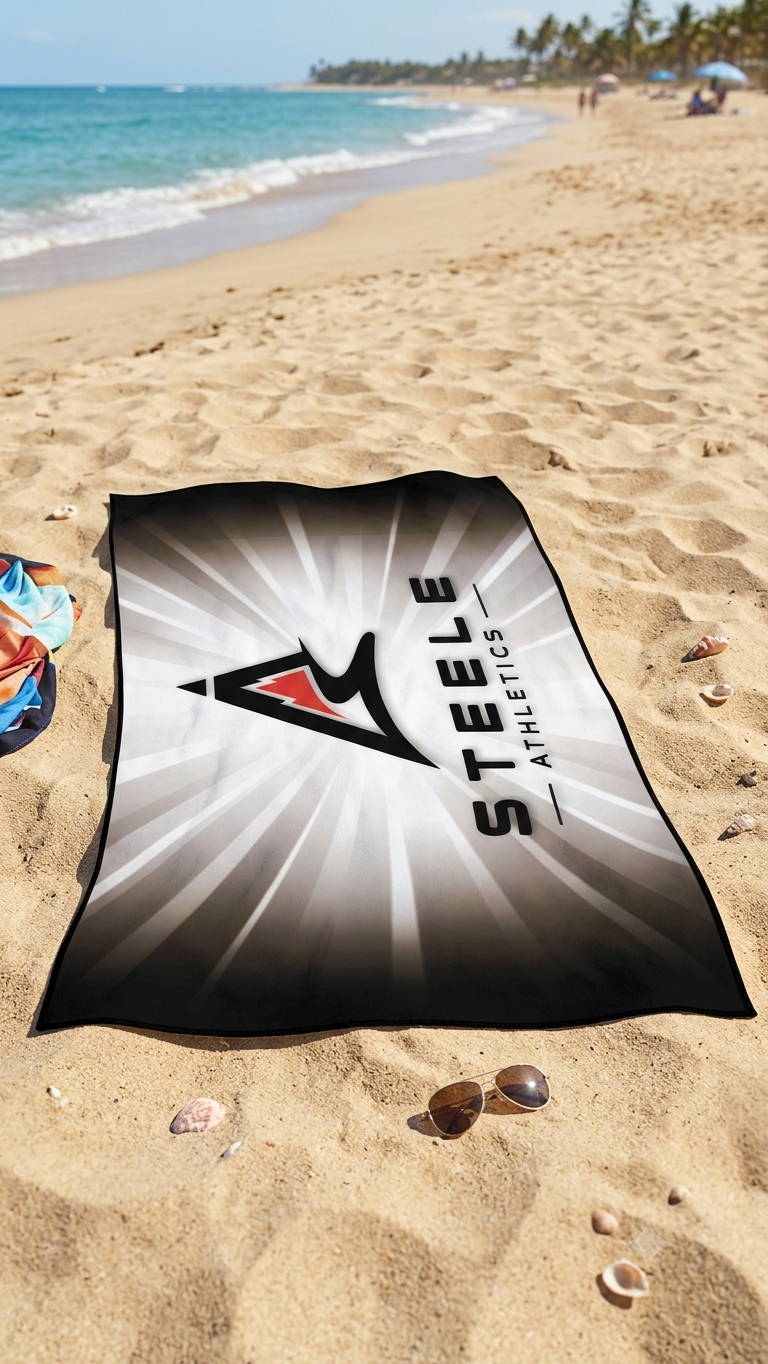 Premium Oversized Custom Logo Beach Towel