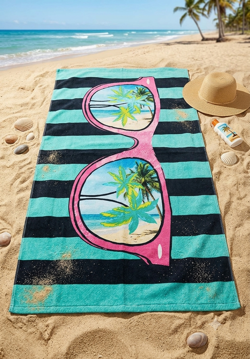 Premium Oversized Custom Logo Beach Towel
