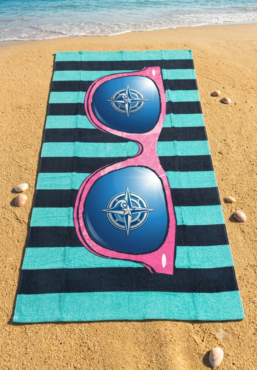 Premium Oversized Custom Logo Beach Towel