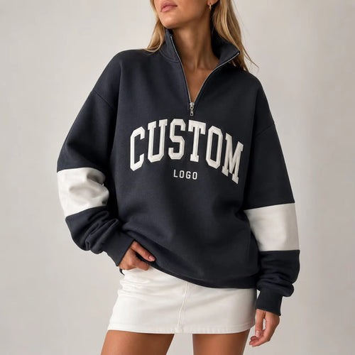 1/4 Zip Oversized Custom Game Day Sweatshirt